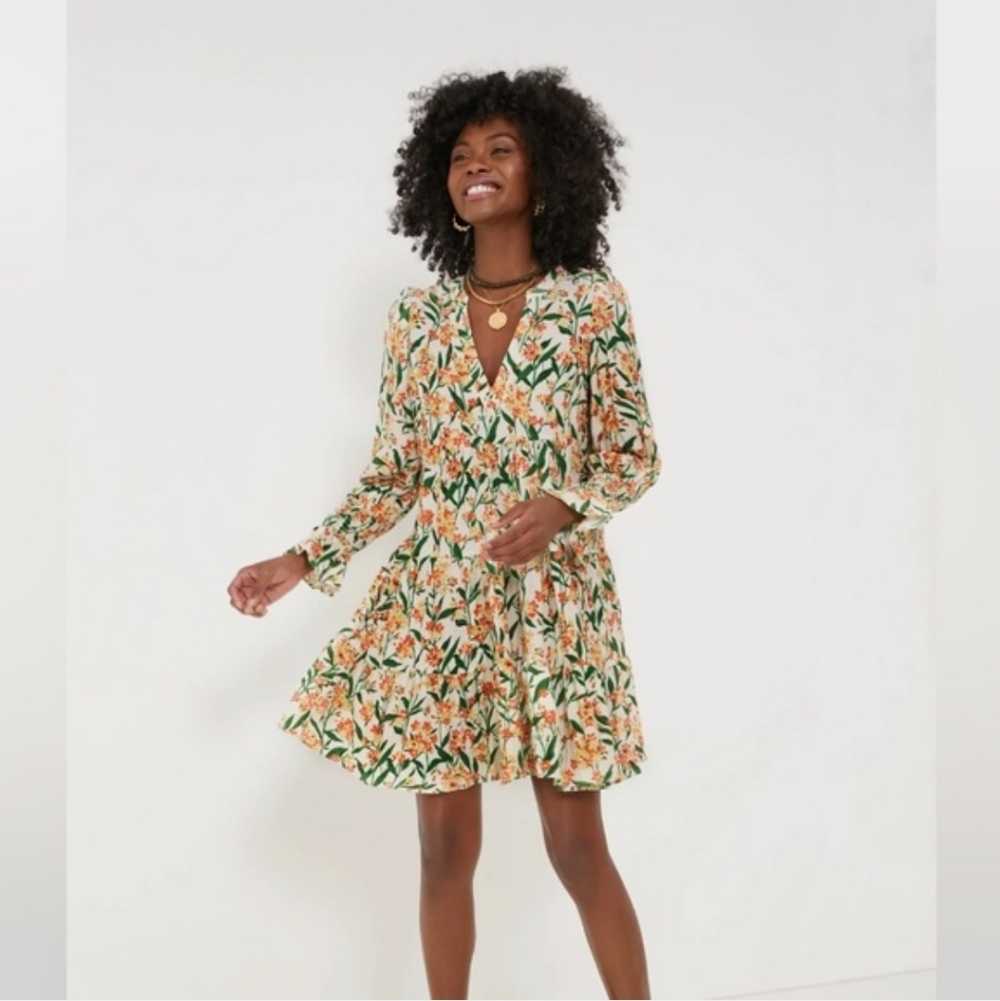 Pomander Place Bermuda Blossom Kenzo Mini Dress- L - Picture 12 of 13